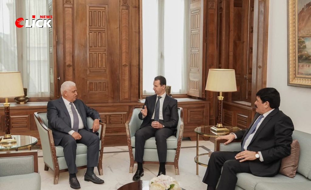 الرئيس الأسد يستقبل رئيس هيئة الحشد الشعبي في العراق