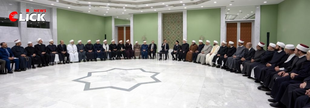 الرئيس الأسد يستقبل وفداً من كبار علماء الدين الإسلامي في دمشق بمناسبة شهر رمضان المبارك.