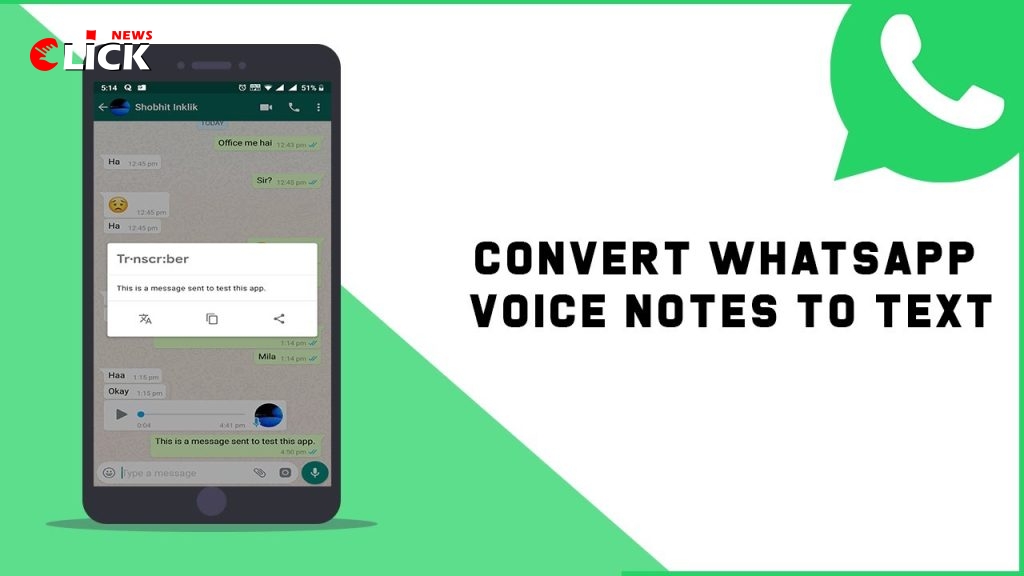 transcrib - WhatsApp voice notesi nto text‏