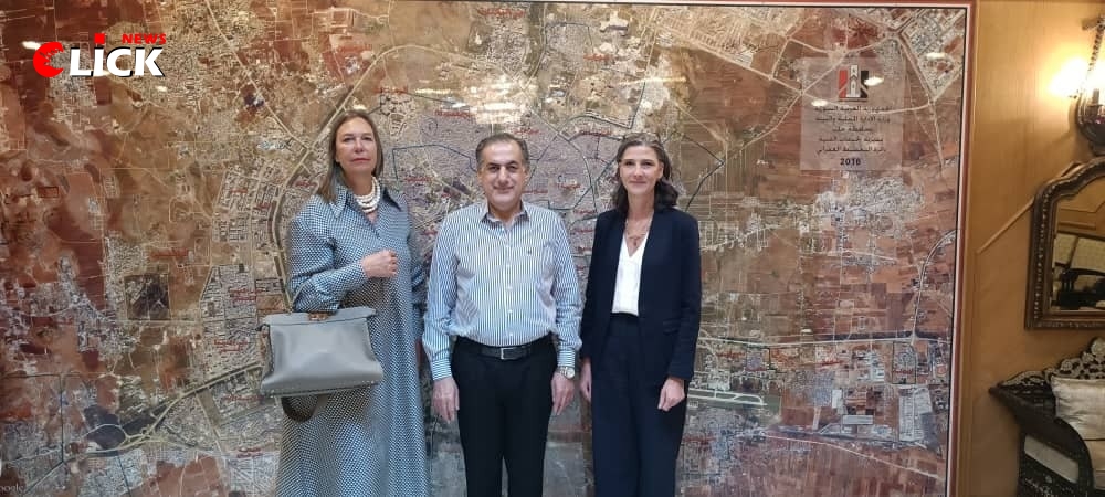 بعد إغلاق السفارة بدمشق عام 2012 أول زيارة للقائم بأعمال السفارة السويسرية في بيروت إلى حلب