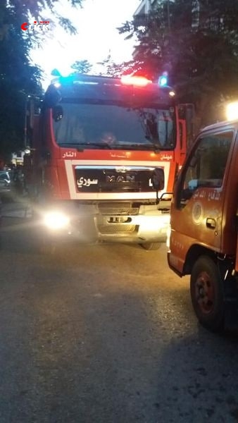 وفاة شخصين وإصابة ثالث نتيجة نشوب حريق في حي المحافظة بحلب