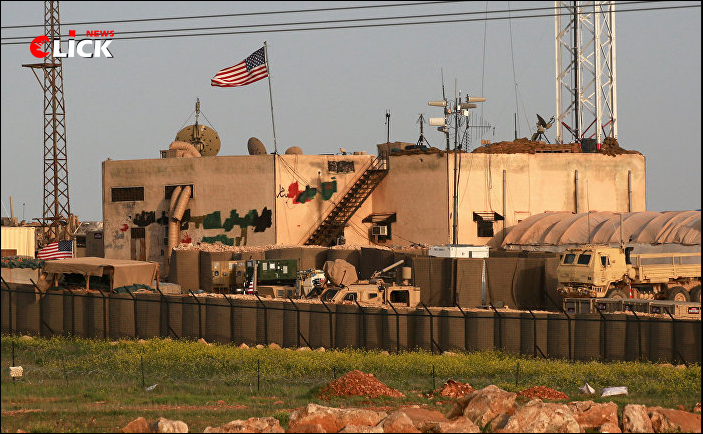 قوات الاحتلال الامريكي تدخل قافلة معدات عسكرية ولوجستية