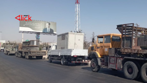 قافلتان من تجهيزات الشبكة الكهربائية تصل حلب