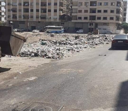 المازوت وانتهاء العقد يتسببان في تراكم القمامة في جرمانا بريف دمشق