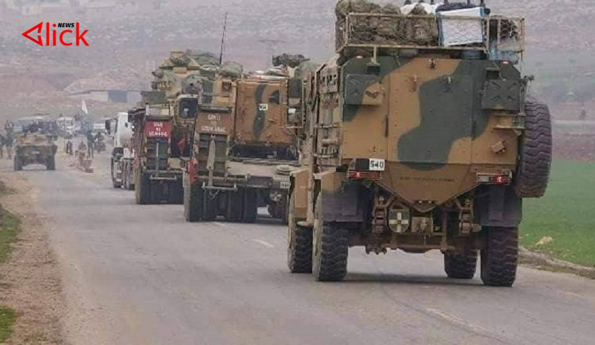 الاحتلال التركي يدفع بأرتال عسكرية جديدة إلى الأراضي السورية