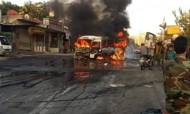 استشهاد 18 عسكرياً وجرح 27 بتفجير إرهابي بريف دمشق