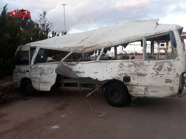 إصابة 15 عنصراً من قوى الأمن الداخلي باستهداف حافلة مبيت على أوتوستراد درعا