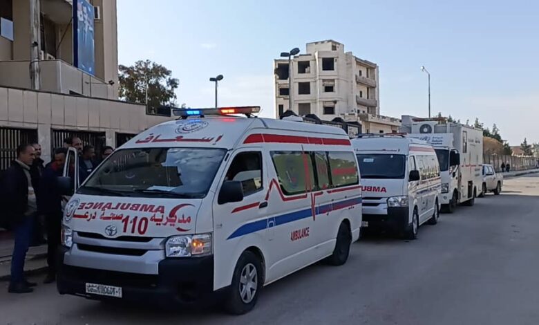 صحة درعا ترسل فرقاً طبية وسيارات إسعاف إلى المحافظات المنكوبة