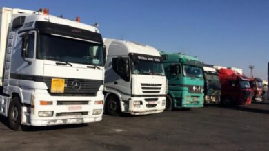 بقرار سعودي أردني.. أكثر من 1000 شاحنة براد سورية متوقفة في معبر نصيب الحدودي